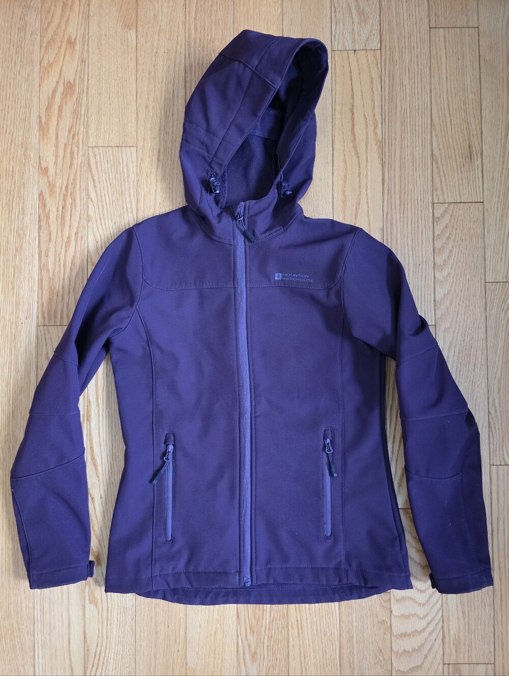 Mountain Warehouse Hooded Softshell Jacket, Purple, 4